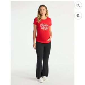 Red 'Santa Baby' Maternity T-Shirt
